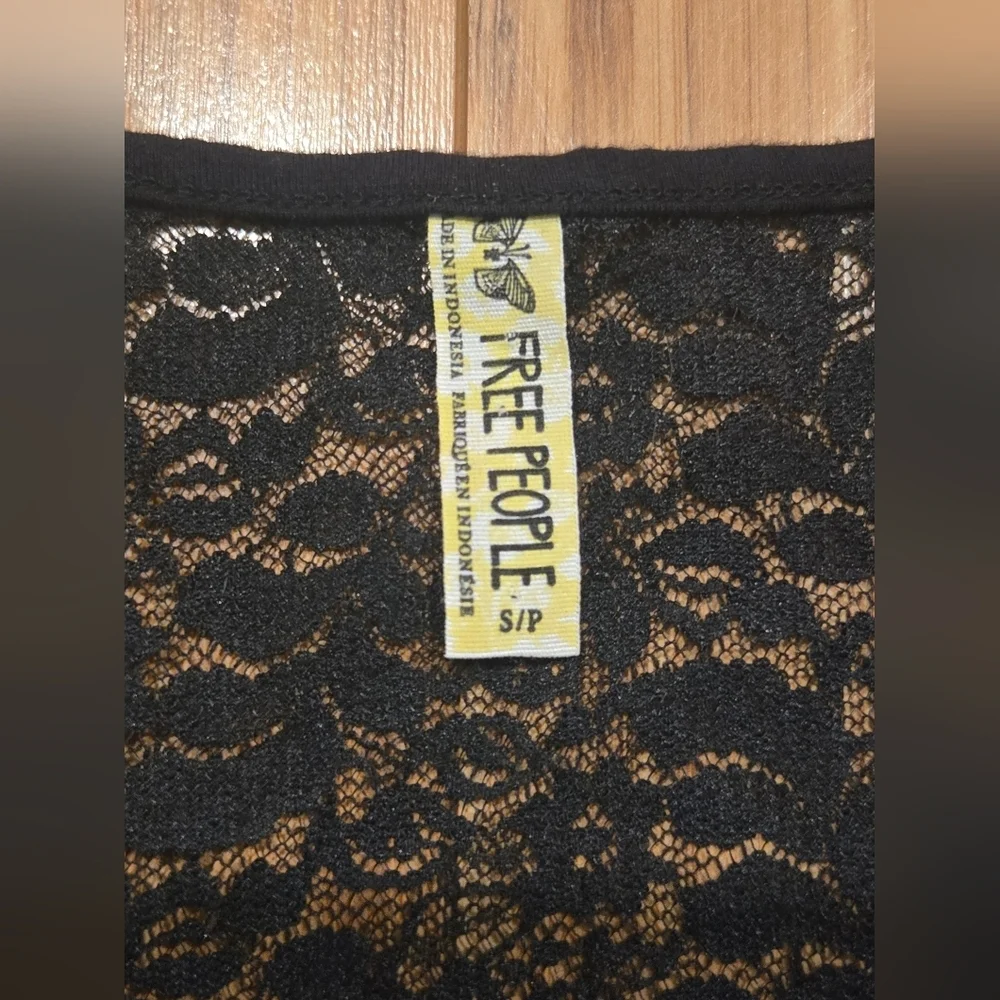 NWOT Free People Black Lace Back Dress